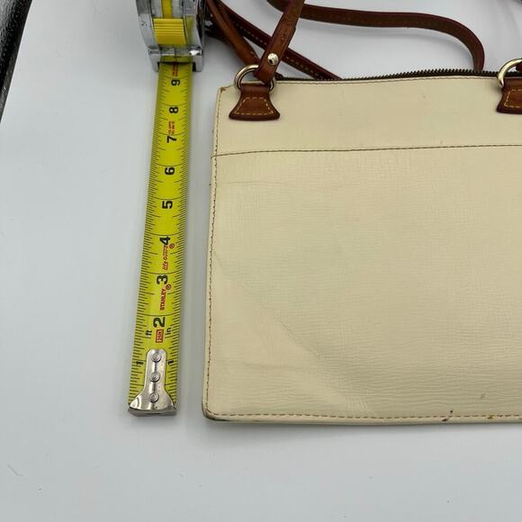 Dooney & Bourke Women's Triple Zip White Leather Crossbody Bag - Picture 6 of 15